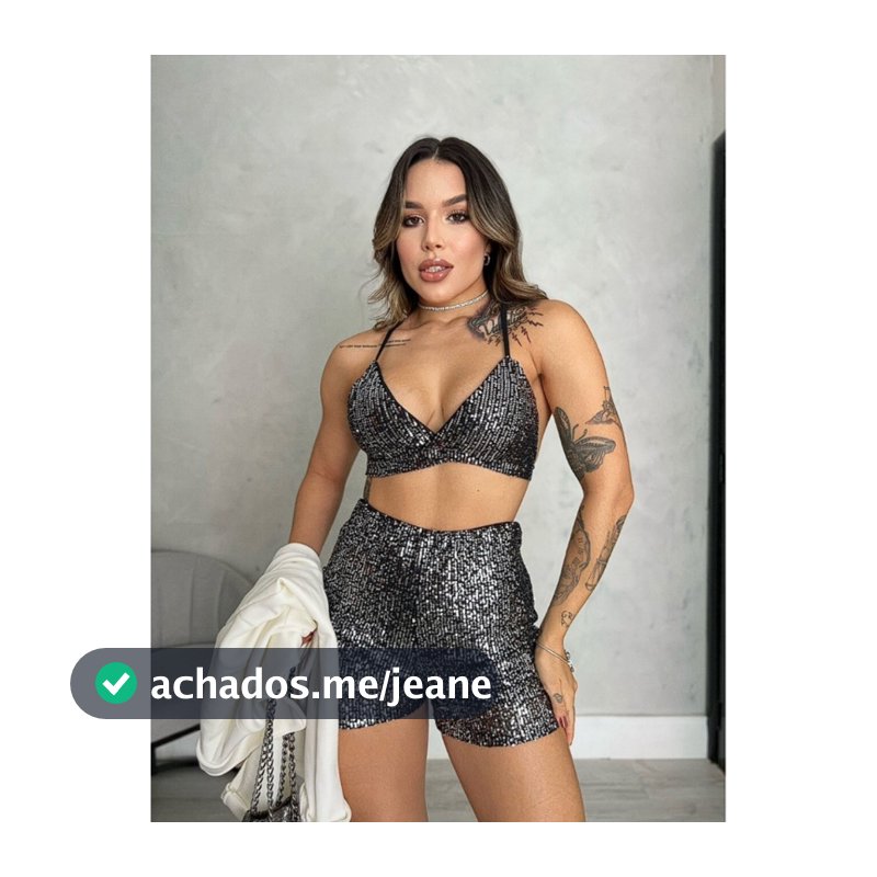 Conjunto Cropped Biquíni e Short Paetê Top de Brilho balada moda feminina festa