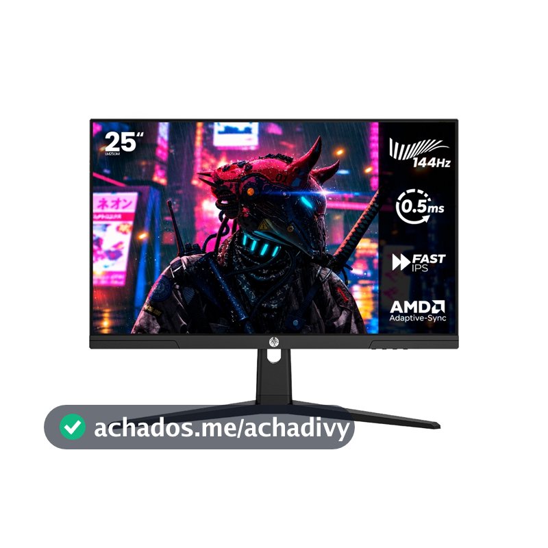 Monitor Gamer Haiz 25'' 144hz 0.5ms 1920x1080 HDR10 Resolução FHD HDMI/DP Painel IPS VESA Alta Taxa de Atualização