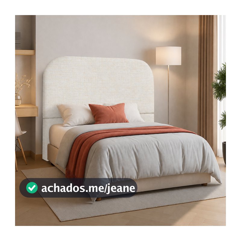 Cabeceira Cama Box Estofada Organica Linho Solteiro Casal Queen King Moderna