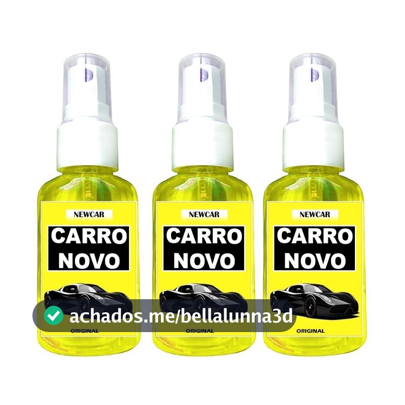 KIT COM ( 3 , 2 OU 1 UNIDADE )  Cheirinho CARRO NOVO SPRAY  Aromatizante Automotivo de Qualidade Concentrado para Carros
