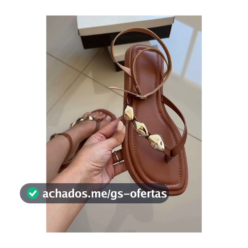 Sandália Feminina Rasteira Flatform com Pedrarias Verão Confortável Moderna Casual Pedrarias