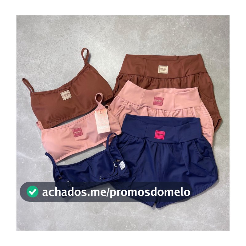 CONJUNTO SHORT EXCALIBUR TOP ALCINHA  COSTA FITA ZERO TRANSPARÊNCIA ACADEMIA TREINO