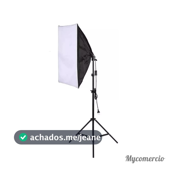 Softbox Luz contínua 50x70cm Soquete e27 - Kit com Tripé