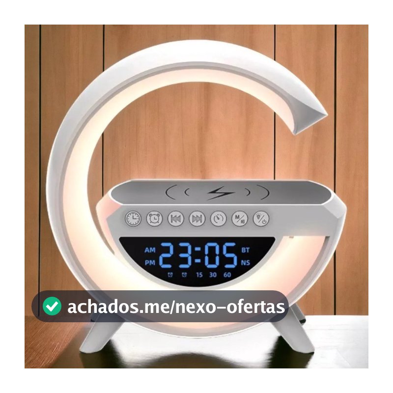 Caixinha De Som G-speaker smart Carregador Indução Altofalante Bluetooth Android e IOS Luminaria