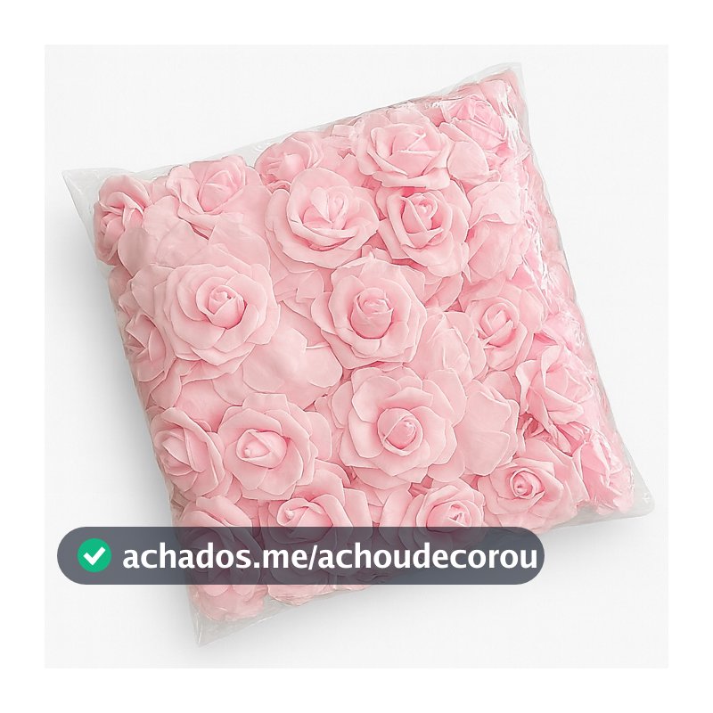 Kit com 20 Flores Rosas de EVA Artificial Para Decoração Arranjos Cestos Artesanato