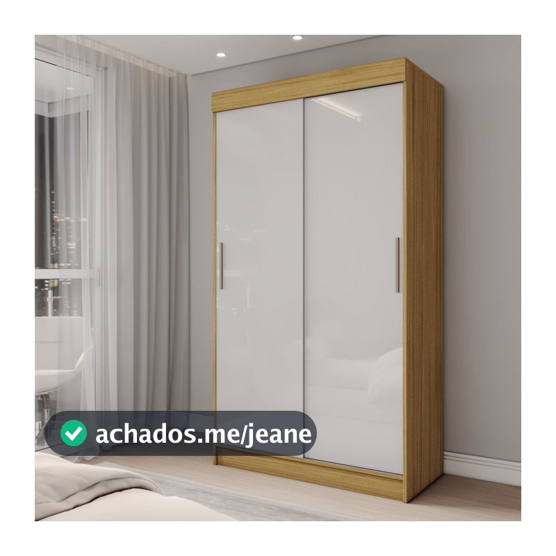 Guarda-Roupa Solteiro Sirius  2 Portas 2 Gavetas Flex Marrocos/Off White - Panorama Móveis