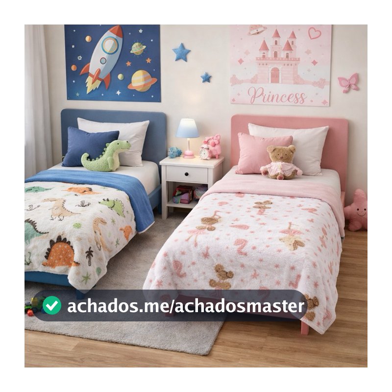 Cobertor Manta Infantil Solteiro 1,80m x  2,0 m – Cobertor Aconchegante