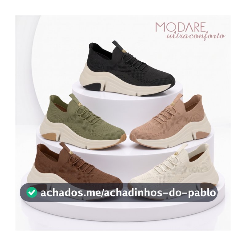 Tênis Modare Feminino Casual Ortopédico UltraConforto Elástico Calce Fácil Confortável Original