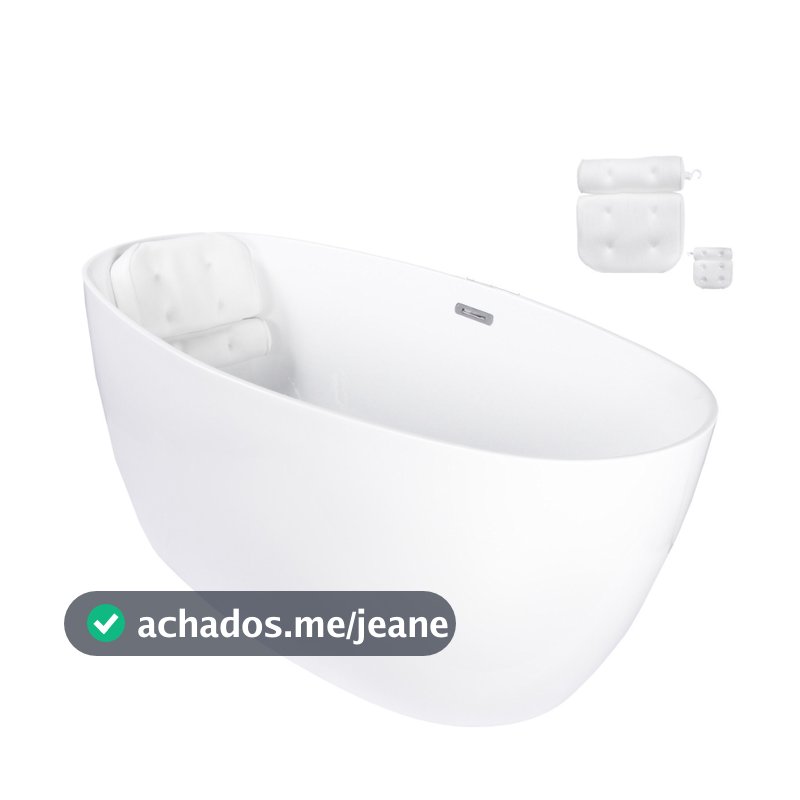 Banheira de Imersão Freestanding 1,50m em Acrílico Branco Premium