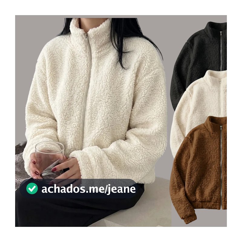 Casaco Teddy Feminino Blusa de Frio Feminina Casaco Feminino Inverno Roupa Inverno Elegante Casaco Termico Feminino