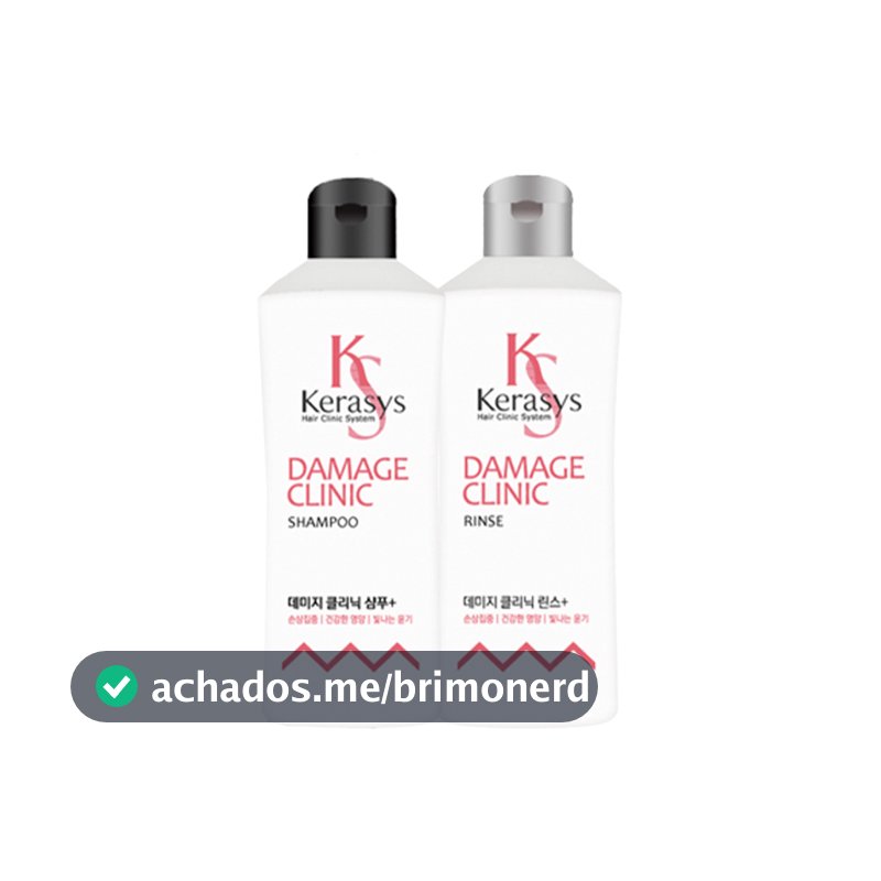kerasys extra damage care shampoo, rinse 180ml