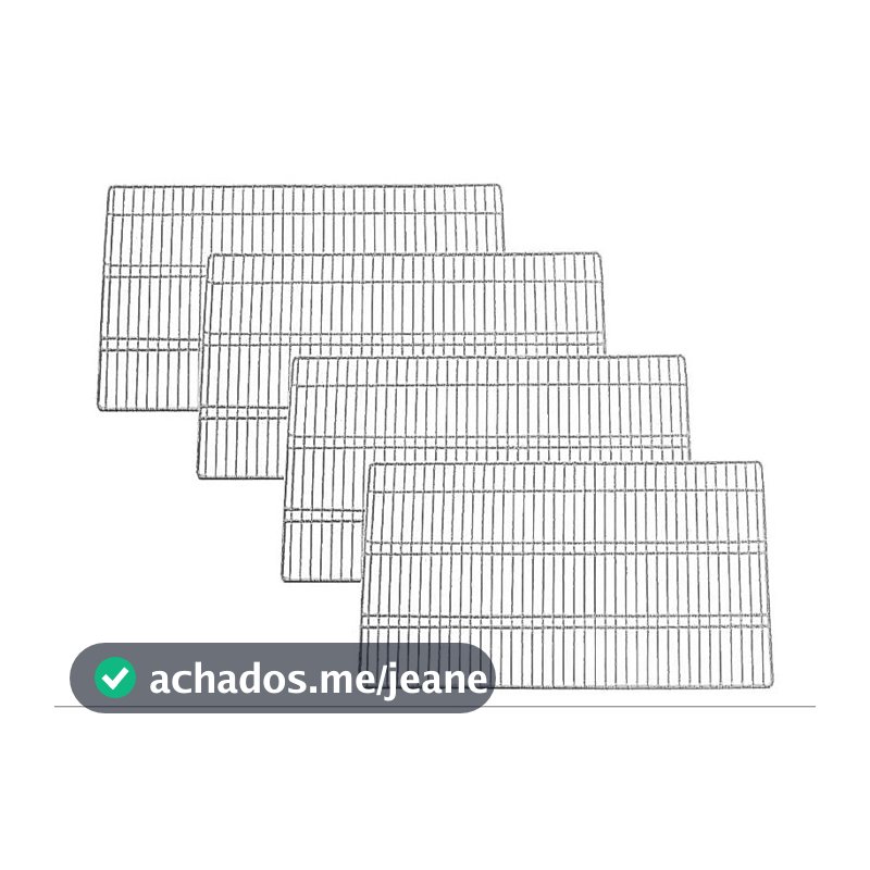 KIT 4 PRATELEIRA GRADE ARAMADA GELADEIRA CONTINENTAL/BOSCH/MABE RFCT470