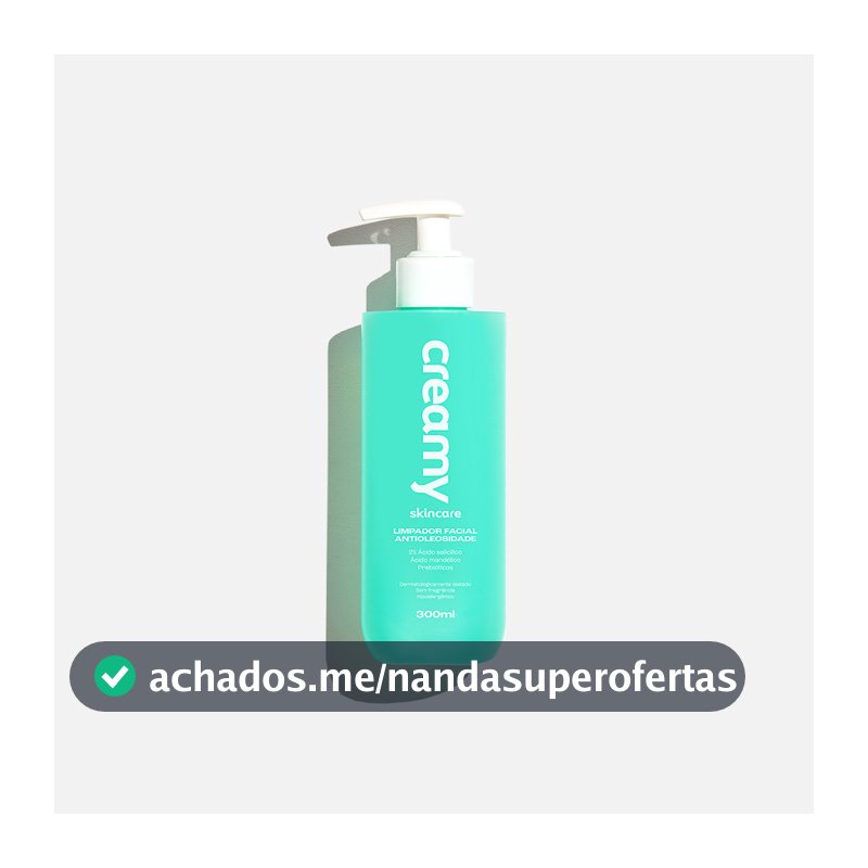 LIMPADOR FACIAL ANTIOLEOSIDADE 300ML - CREAMY