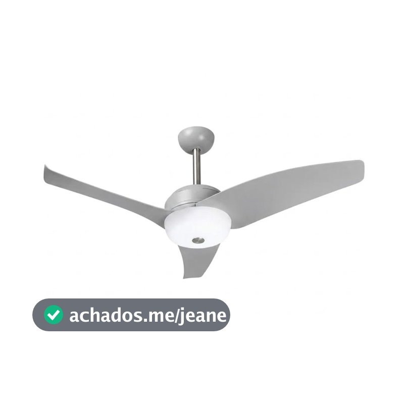 VENTILADOR DE TETO LATINA VT633 LUMINARIA SILENCIOSO CINZA 220V