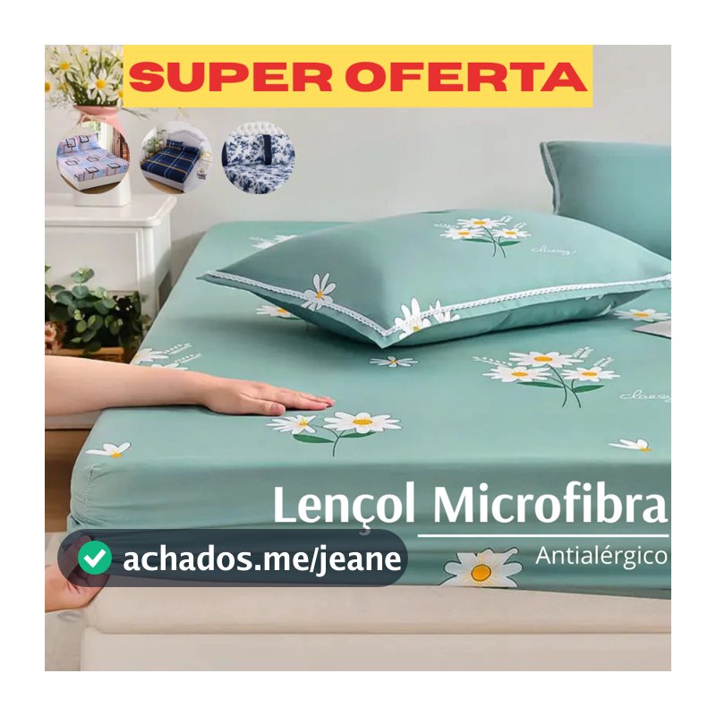 Lençol Estampado Microfibra - AVULSO - Solteiro / Casal / Queen / King - Lindas Estampas
