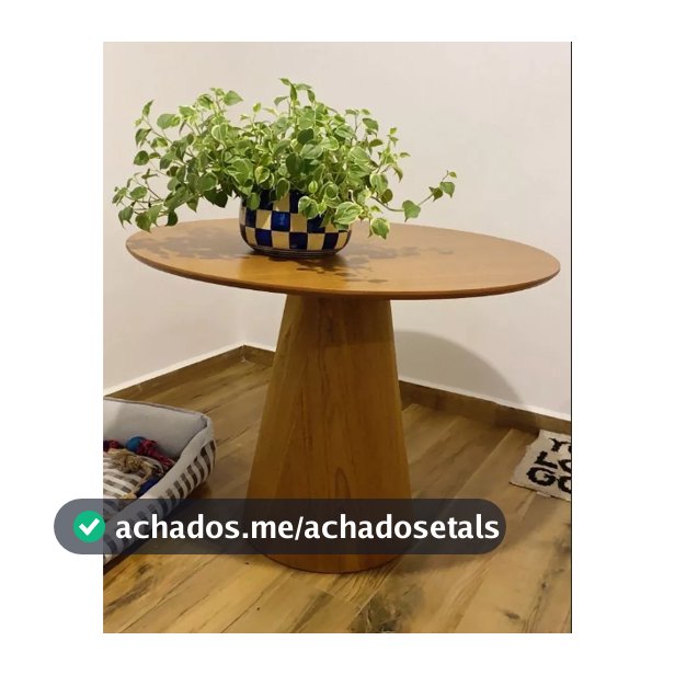 Mesa De Jantar Redonda Cone 100 Cm Freijó Cor Marrom