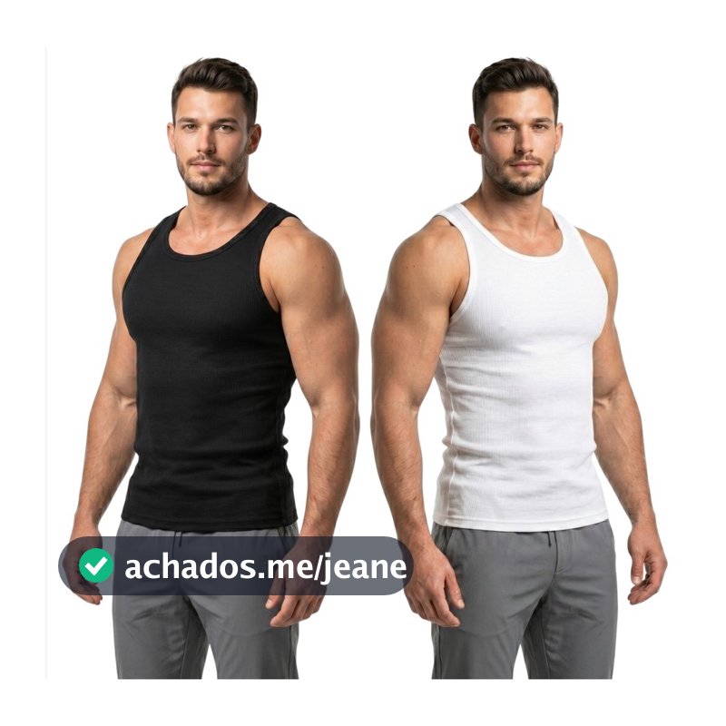 Regata Canelada Americana Masculina Slim Fit Premium Academia Casual