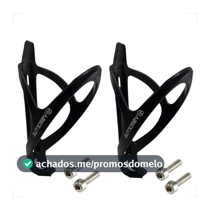 Kit 02 Suporte Garrafa Caramanhola Bicicleta Bike Absolute c/ Parafusos Nylon Reforçado Resistente