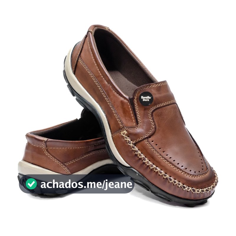 Sapatilha Mocassim Masculina todo em Couro Legítimo  Havana- 2020