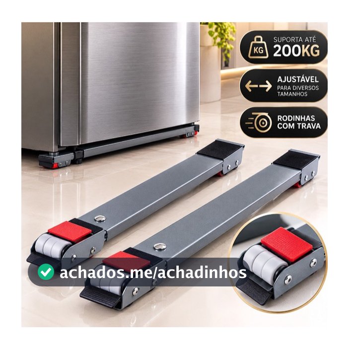 Suporte De Base Com Rodinha Para Geladeira Fogão E Máquina De Lavar Lousa Base Carrinho até 200kg Ajustável