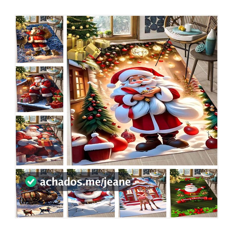 Natal Decoração De Casa Tapete Atmosfera De Ano Novo Árvore De Sala De Estar Área Porta De Entrada Papai Noel Quarto Cab
