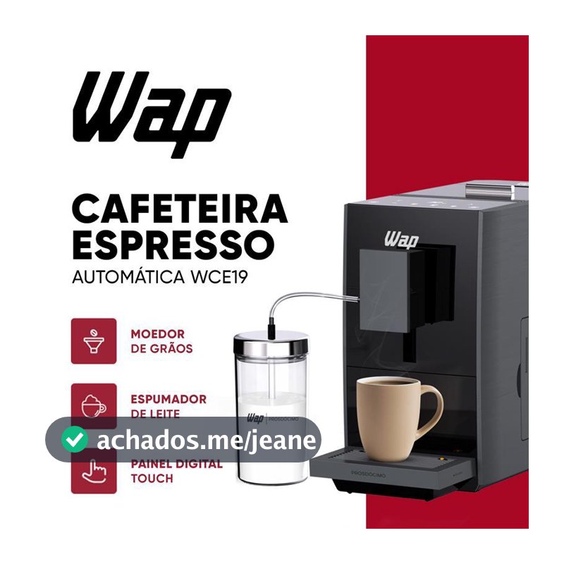 Cafeteira WAP Espresso Automática Aroma WCE19 Prosdócimo com Moedor de Grãos 127V