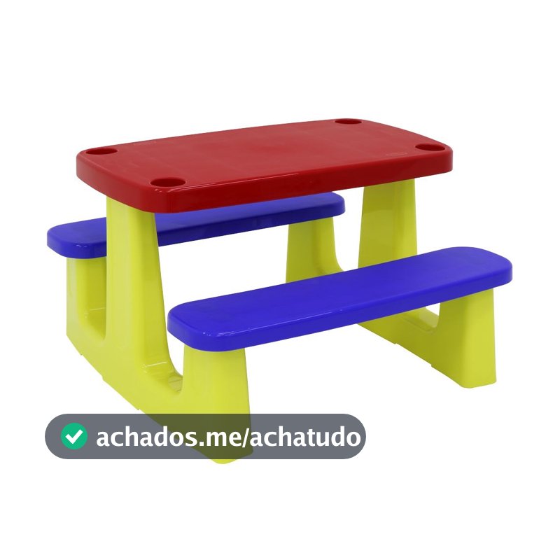 Mesa Infantil de Atividades Tramontina Playground Pic-nic em Polipropileno Colorido