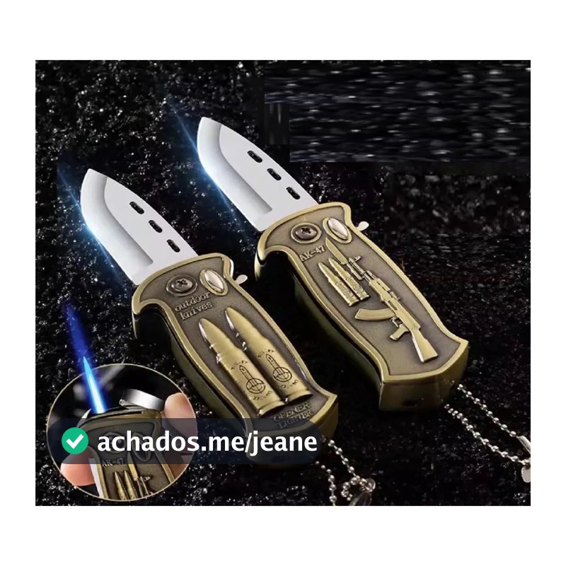 4 em 1 Canivete Isqueiro Maçarico com Abridor e Chaveiro Isqueiro SEM GAS