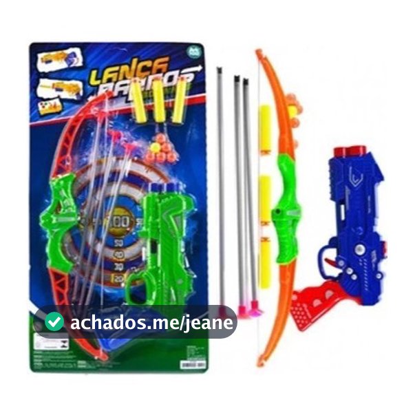 Kit Arco E Flecha Com Pistola 6 Balas e 3 Dardos - Brinquedo Arqueiro infantil e Pistola De Dardo
