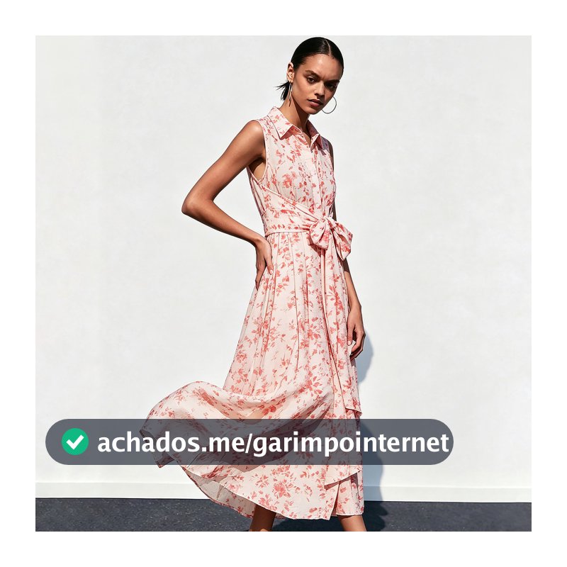 CHW Vestido Feminino 2026 Verão Novo Longo Rosa Sem Mangas