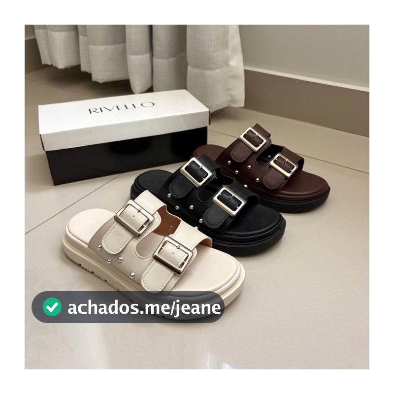 Papete Birken Feminina Plataforma Conforto Premium Ajustável Fivela Metal Tendência 2026 Rivello