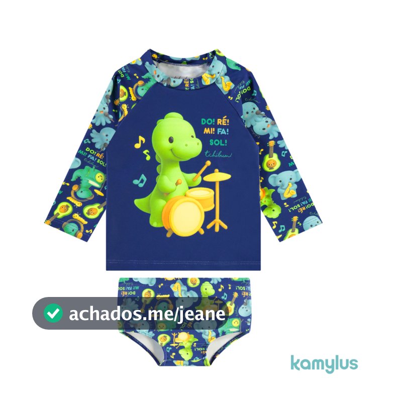 Conjunto Infantil de Sunga + Camisa de Proteção UV 50+ Kamylus