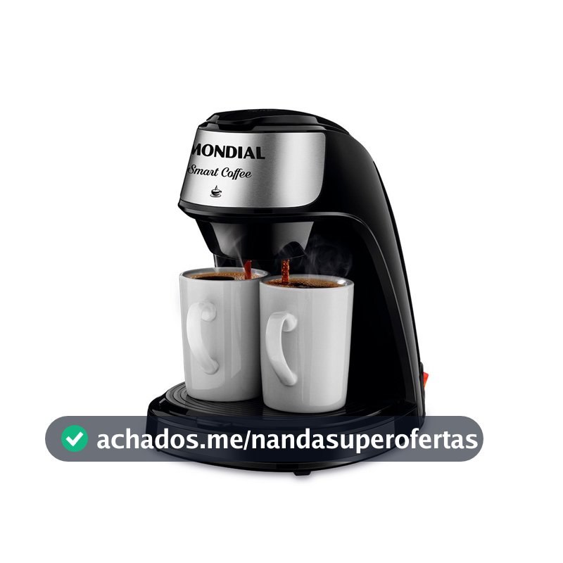 Cafeteira elétrica 2 xícaras preta Smart Coffee - C-42-2X-BI - Mondial