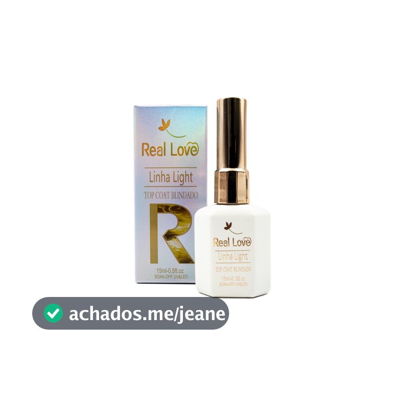 Top Coat Blindado Para Unhas Linha Light 15ml - Real Love