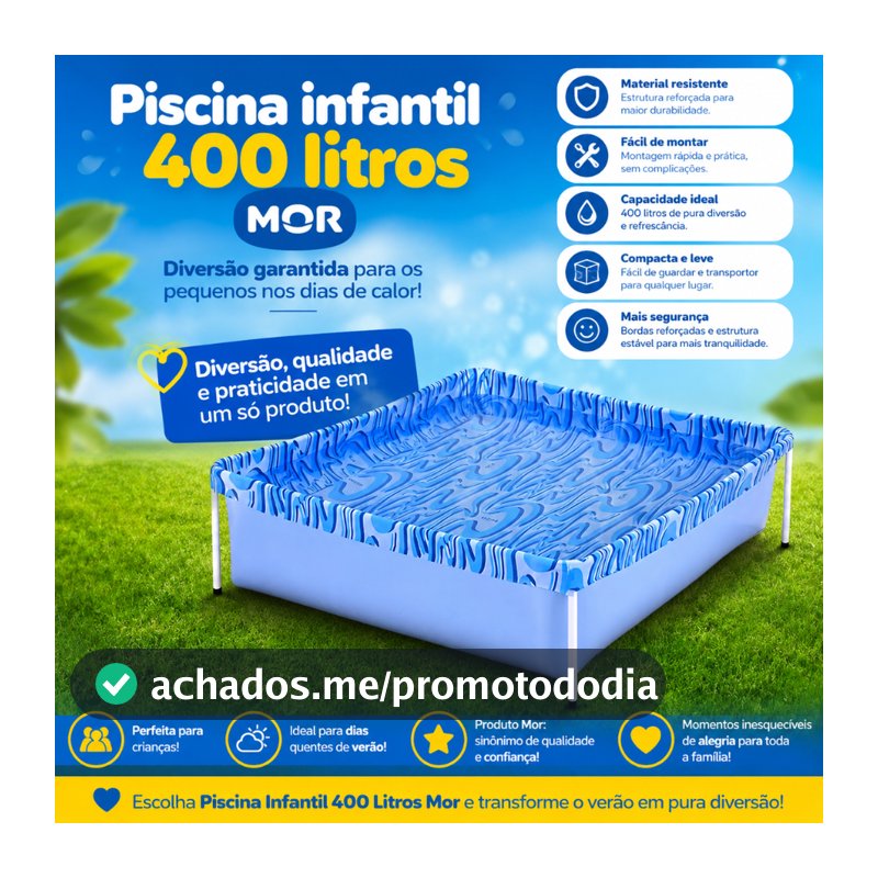 Piscina infantil 400 litros Mor 1,15m x 1,06 m x 33cm