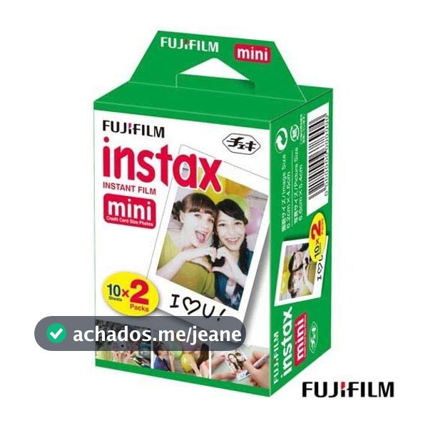 Filme Fujifilm Instax Mini Branco 20 Fotos, 54 X 86 mm, ISO 800