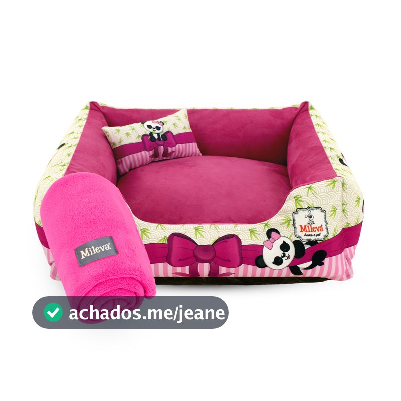 Cama cachorro Gato Pet com Manta Soft Premium 100% Fibra Siliconada com Zíper Lavável Kit Basic 1
