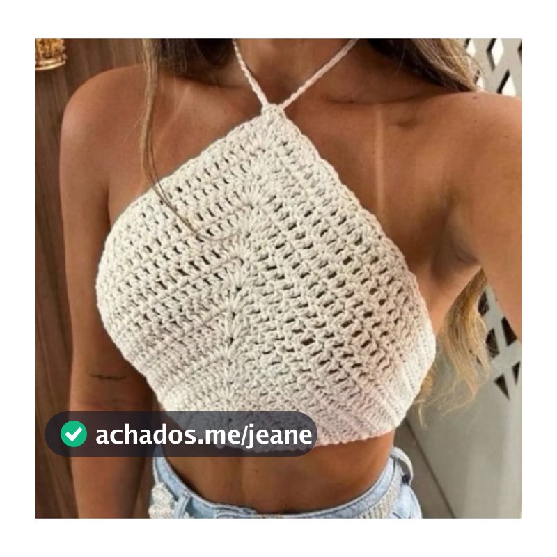 Cropped de crochê Top tendência verão carnaval fim de ano natal novidade promoção tendência black friday reveillon