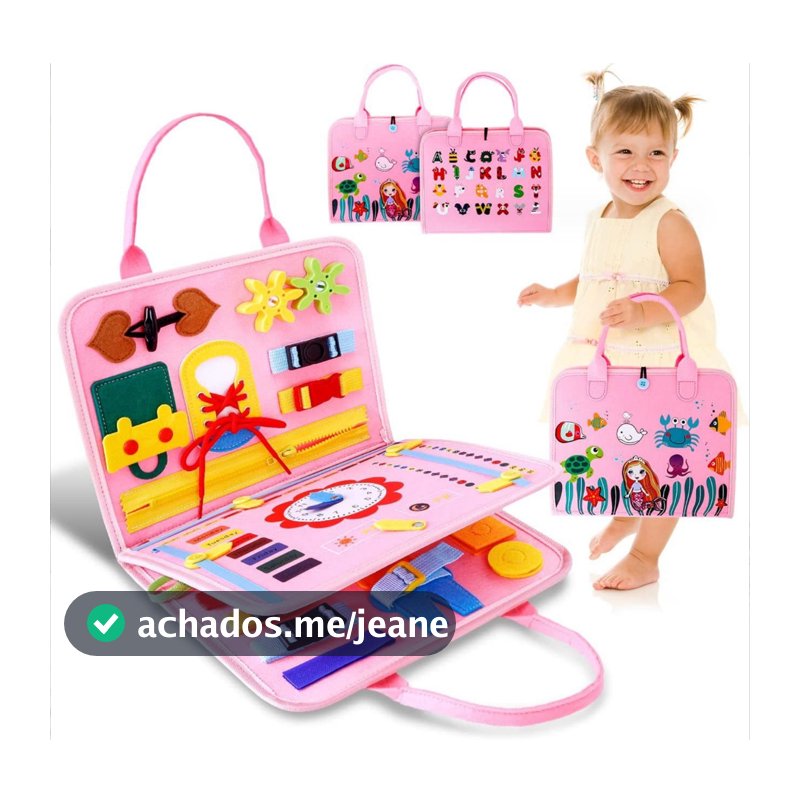 Brastoy Placa de Montessori Sensorial Para Crianças Maleta Educativa Brinquedo