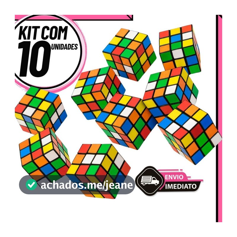 Kit 10 Cubo Mágico 5x5cm – Quebra-Cabeça Educativo Antiestresse para Crianças e Adultos