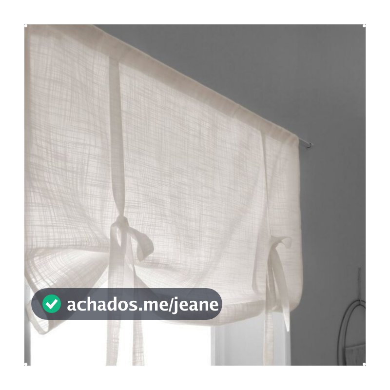 Cortina Romana Em Linho Decorativa Tipo Persiana Enrolavel Com Laço Decoração Vintage Cottage Boho