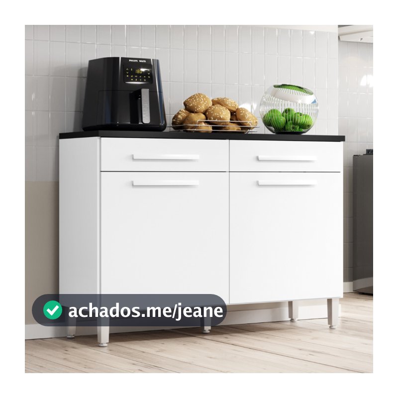 Balcão  De Cozinha 2 Portas 2 gavetas 1,20m