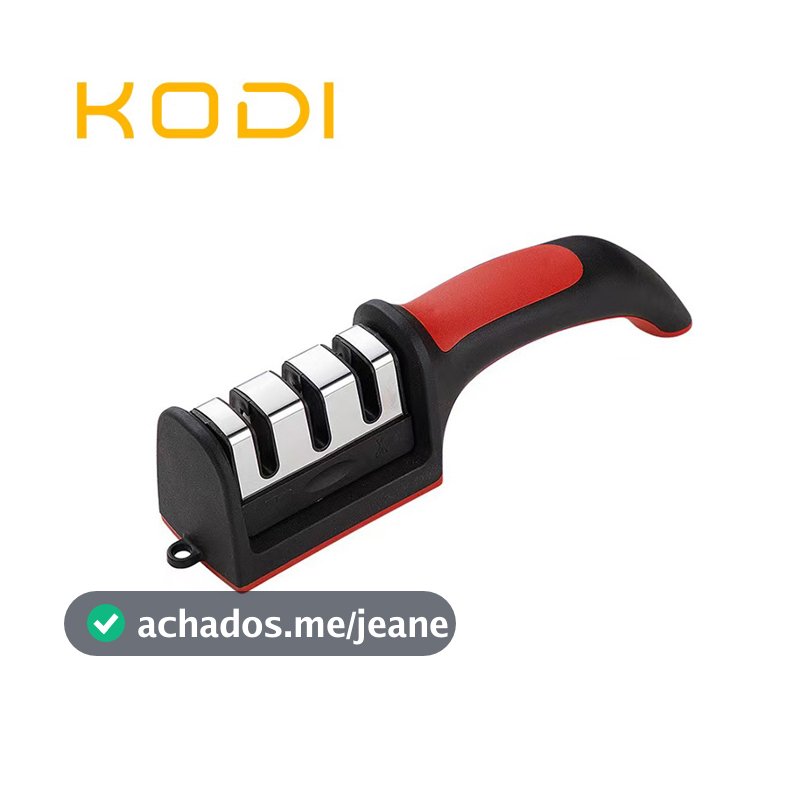 Amolador Afiador De Facas Em Aço Inox Com 3 Afiadores-Q9