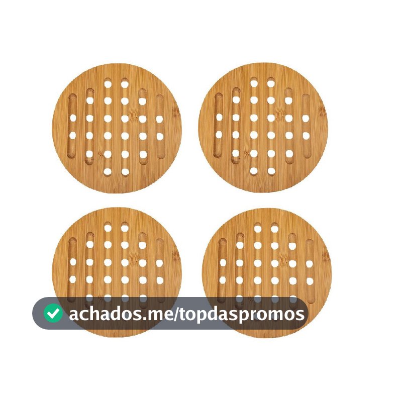 Kit 4 Descanso de Panela Redondo Ecokitchen Mimo – Bambu  BM19138  2543