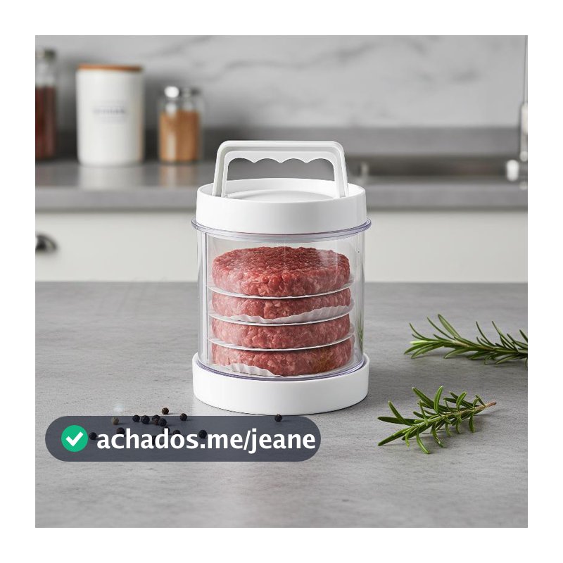 Fabricante De Hambúrguer Multicamadas SPF Com Recipiente De Armazenamento , Molde De Prensa De Carne Não Sti , Caixa Con