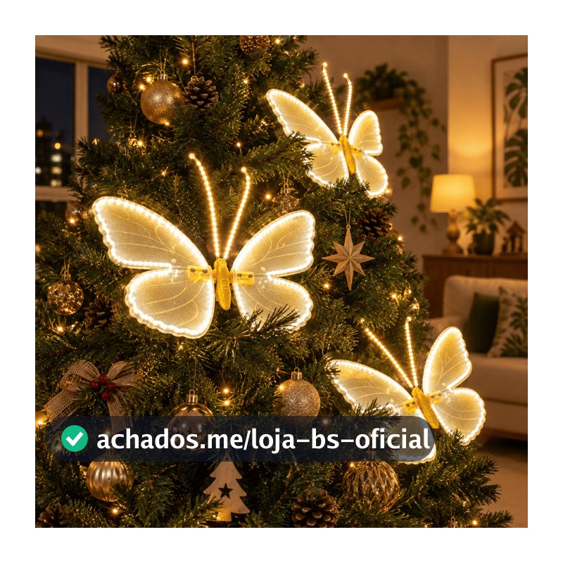 Borboleta Luminária Led Bivolt A Prova D'água Branco Quente