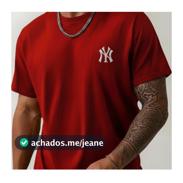 Camisa Camiseta Masculina NY Sobreposto NEW YORK Gola Redonda Algodão Moda Basica, Praia,Verão  Todos Os Estilos
