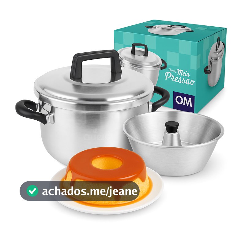 Panela Meia Pressão Faz Pudim em 15 Minuto Com Forma de Bolo Cozinha Legumes e Outros Alimentos