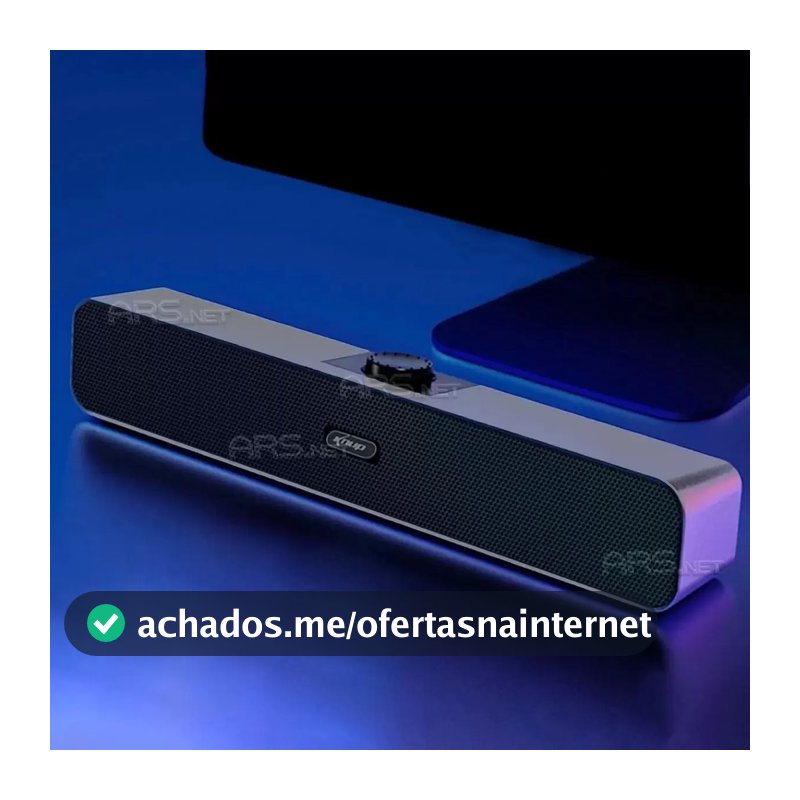 Mini Soundbar Caixa De Som Potente Pc Notebook P2 6W 38cm