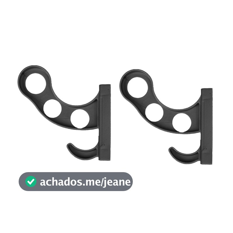 Kit 02 Suporte De Parede Para Pendurar Capacete E Acessórios Preto